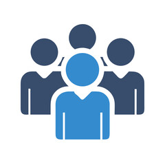 Team Profile Representing Group or Workforce Icon Design