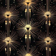 A sophisticated Art Deco fabric pattern.