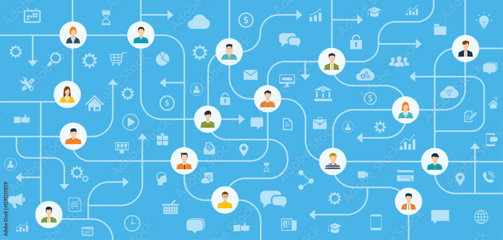Poster abstract social network connection background concept. business global online communication working 