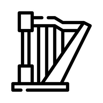 recommend clip art: harp line icon