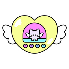 平成レトロなエンジェルハートのミニゲーム機⭐︎PNG