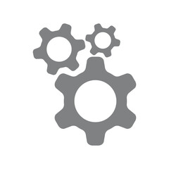 Gear icon. Parameter or setting symbol.