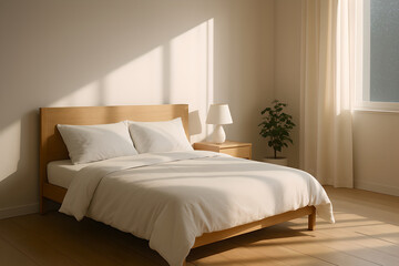 bed in bedroom