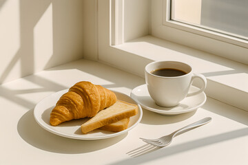 croissant and coffee
