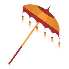 Traditional Balinese Parasol Illustration