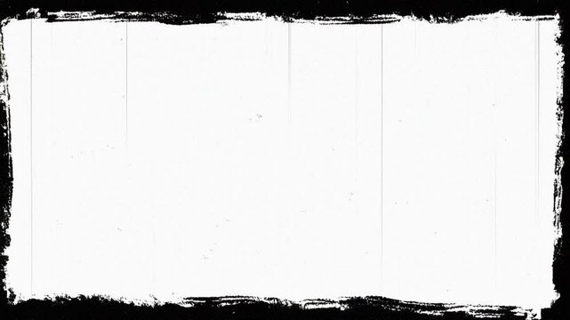 White Film Grain Texture with Black Grunge Border