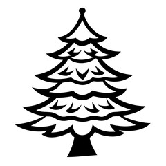Christmas Tree  silhouette vector