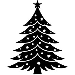 Christmas Tree  silhouette vector