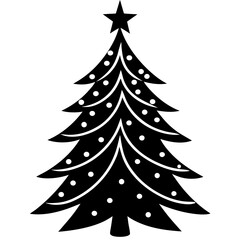Christmas Tree  silhouette vector