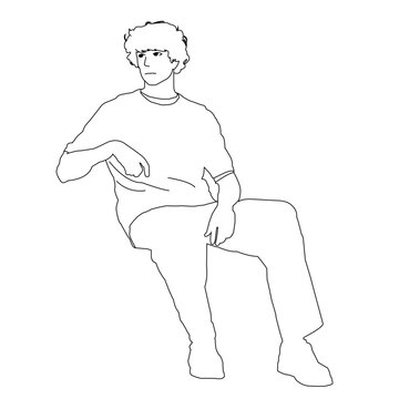 recommend clip art: man sitting pose 2