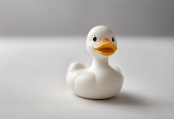 background white rubber isolated duck duckling smile beak water bathe play animal bathroom ducky children baby childhood plastic mask yellow fun funny goggles bird toy shower object boy