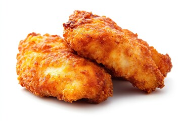 A realistic photo of Chicken Parmesan, hyper-realistic, isolated on white