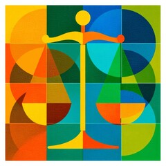 Law Concept. Colored flat vector illustration isolated.