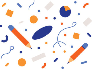 seamless pattern with pencils