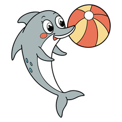Obraz premium dolphin and ball