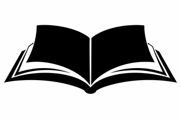 a open book design silhouette vector illustration