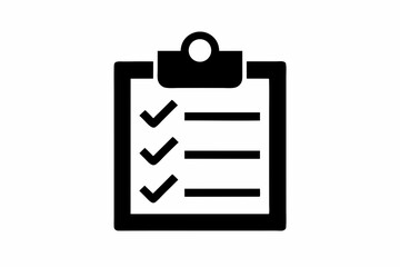 a checklist with checkmark design silhouette vector illustration