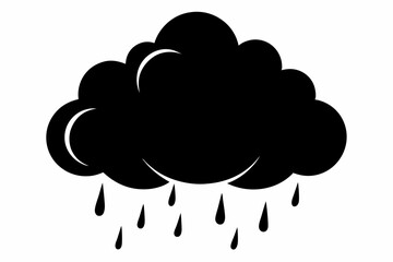 rain cloud design silhouette vector illustration