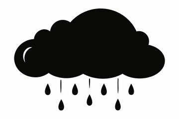 rain cloud design silhouette vector illustration