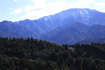 馬籠宿の山Japanese mountain