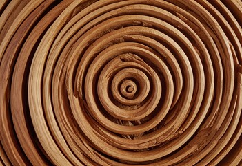 Fototapeta premium Abstract wooden spirals with hypnotic effect.