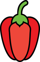 red pepper vector illustration