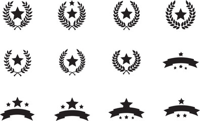 Obraz premium Heraldic Crest & Laurel Wreath SVG Bundle | Vintage Shield Emblems & Ribbon Banner Clipart | Vector Design for Logos, Certificates & Crafts 