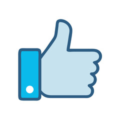 Obraz premium Thumbs Up Representing Like or Approval Icon Design