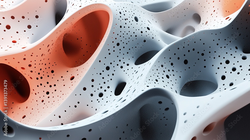 Aufkleber a 3d rendering pattern showcasing sci-fi inspired surfaces.