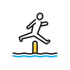 Multi color icon for jump