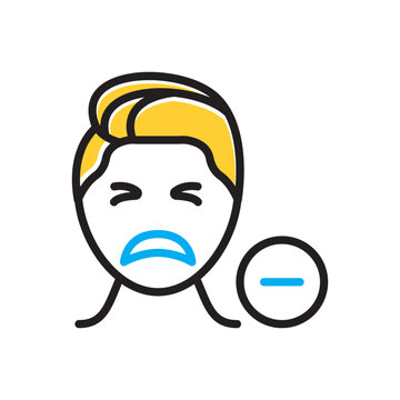 Multi color icon for negative
