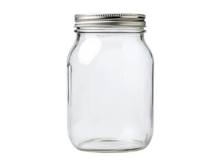Preserving freshness clear glass jar kitchen storage cutout background minimalist style top view practical use