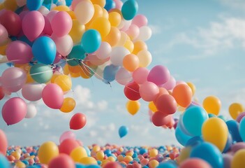 colorful background wide world around day web balloons air female festive hand sky banner earth blue fun holding up happy flying summer festival yellow freedom event red decoration holiday party