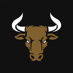 Bull head mascot illustration vector design
