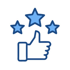 Thumbs Up with Star Rating Icon Design