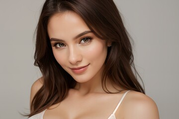 Naklejka premium Stunning Photo Close-up portrait of a stunning woman
