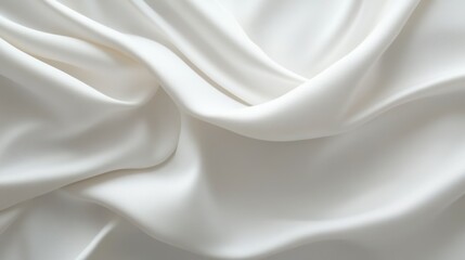 Naklejka premium White Silk Waves By Generated AI