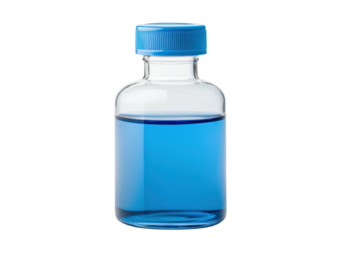 Laboratory experiment liquid science lab cutout background bright environment close-up view experimentation concept