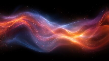 Fototapeta premium Abstract glowing wave energy flow.