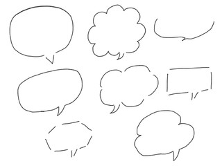 手描きあしらいセット　吹き出し