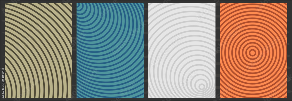 Poster abstract pattern texture curved lines with retro style. abstract wavy lines background