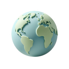 Globe Icon PNG Isolated on Transparent and White Background

