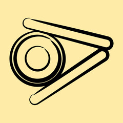 Icon sushi roll. Japan elements. Icons in hand drawn style. Good for prints, posters, logo, advertisement, infographics, etc.