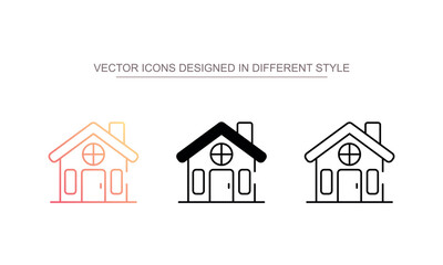 Household icon design with white background stock illustration