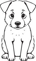 Cute puppy. Hand drawn vector illustration