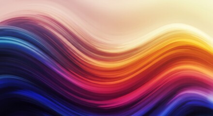 Abstract Colorful Waves Soft Light Background. AI Generated