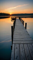 Fototapeta premium sunset on the pier