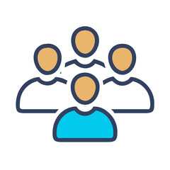 User Group Representing Team or Community Icon Design