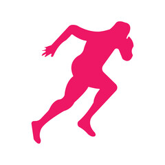 Runner Silhouette - Sprinting Athlete Cut File for Cricut
