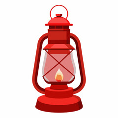 Old Kerosene Lamp vector art illustration